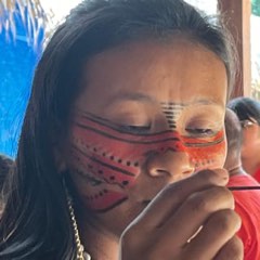 Portrait with traditional face painting from Max Nicholson's archive