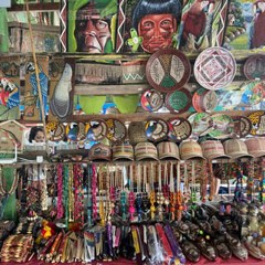 Handicrafts at the market from Max Nicholson's archive
