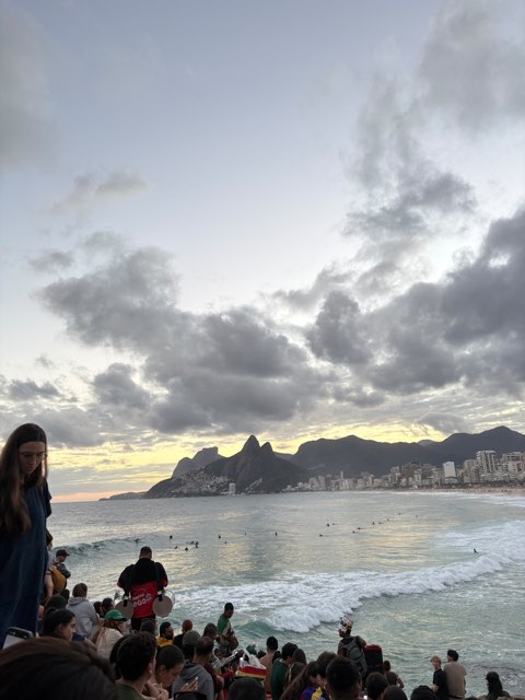 Ipanema at dusk from Arpoador from Max Nicholson's archive