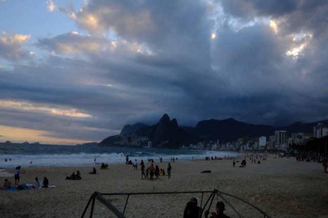 Ipanema Beach under storm clouds from Max Nicholson's archive