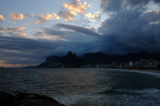 Ipanema coastline at twilight from Max Nicholson's archive