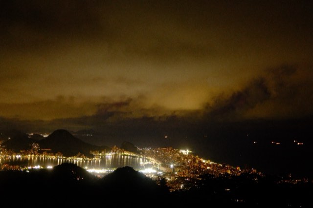 Rio coastline lights after dark from Max Nicholson's archive