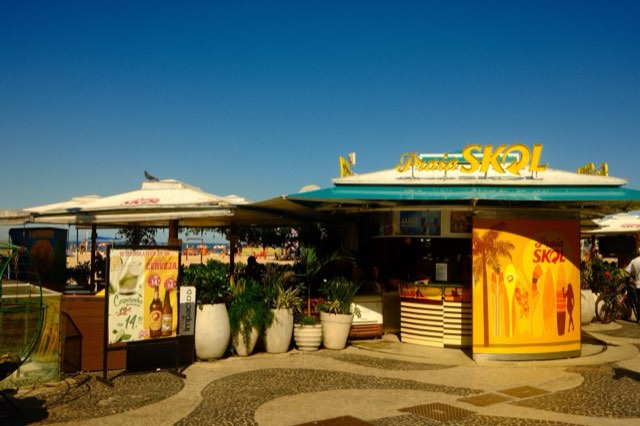 Beach kiosks on Copacabana from Max Nicholson's archive