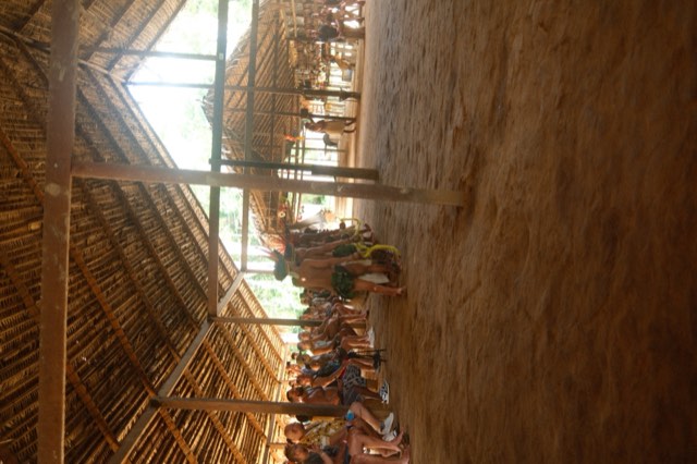 Dancers crossing the gathering hall from Max Nicholson's archive