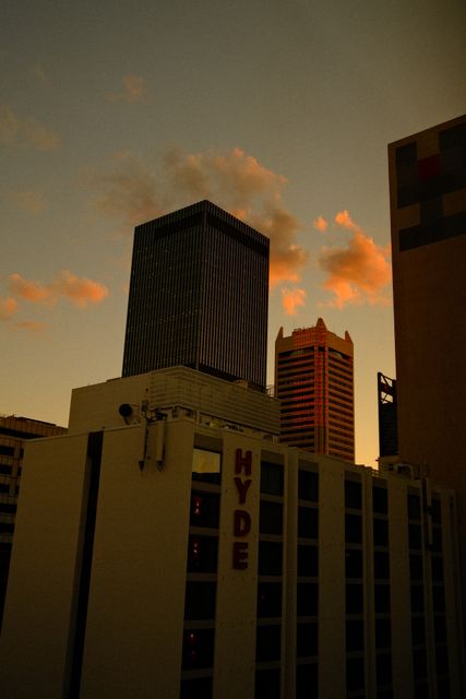 City towers at dusk from Max Nicholson's archive