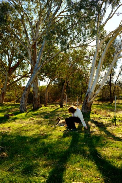 Crouching in the park from Max Nicholson's archive