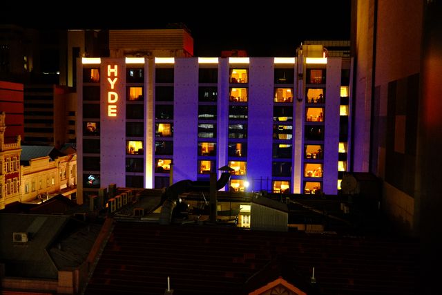 Hyde building at night from Max Nicholson's archive