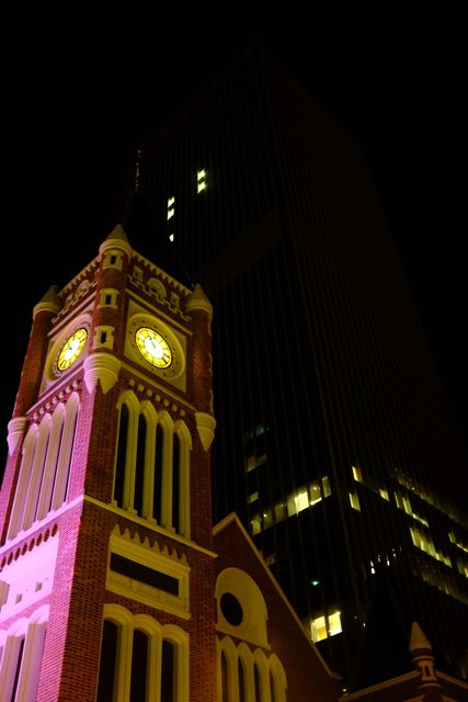 Clock tower at night from Max Nicholson's archive