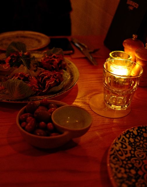Candlelit dinner table from Max Nicholson's archive
