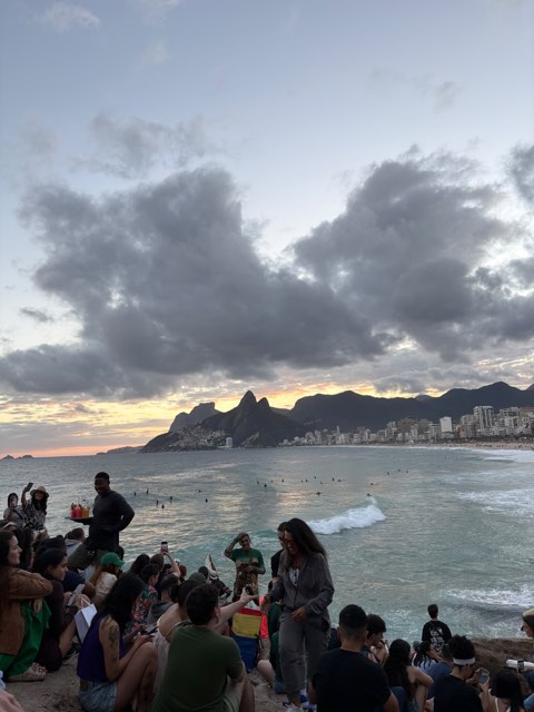 Crowds watching sunset at Arpoador from Max Nicholson's archive