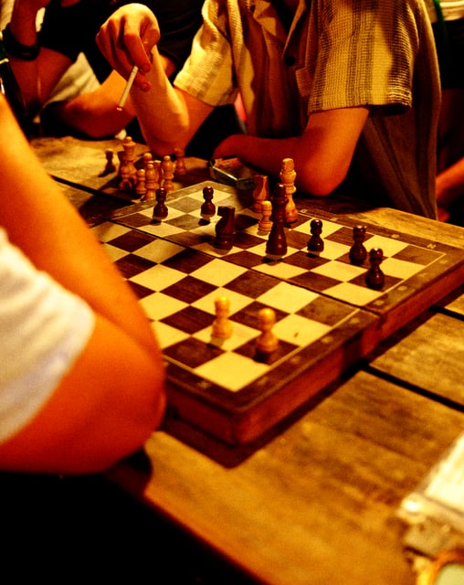 Chess at the bar from Max Nicholson's archive