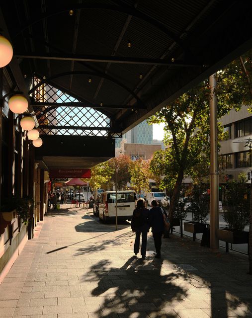 Covered arcade walkway from Max Nicholson's archive