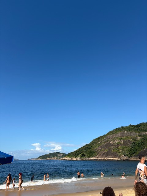 Praia Vermelha beneath a blue sky from Max Nicholson's archive