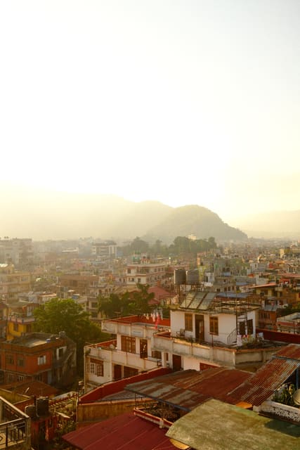 Kathmandu rooftops in the evening haze from Max Nicholson's archive
