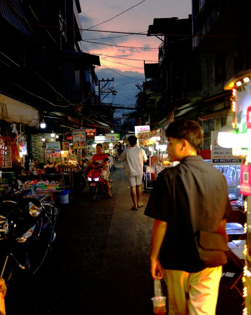 Market street at dusk from Max Nicholson's archive