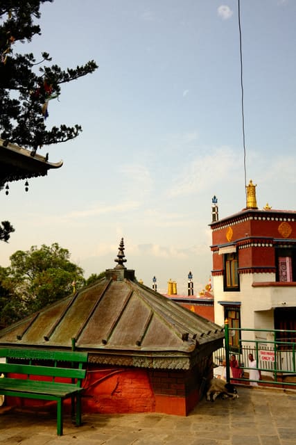 Swayambhunath monastery courtyard from Max Nicholson's archive