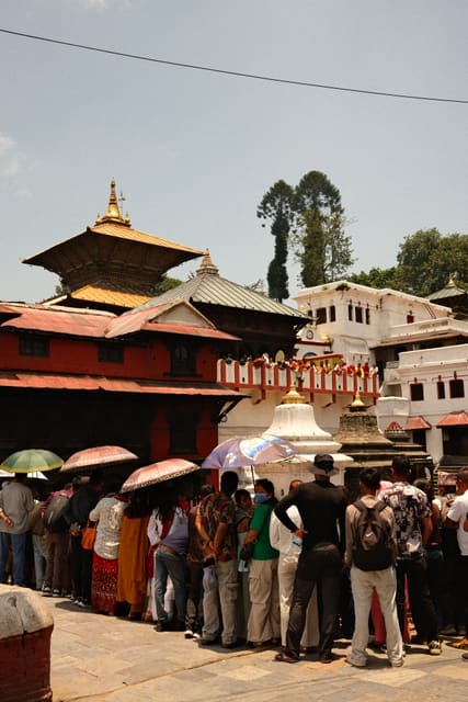 Gathering in a temple courtyard from Max Nicholson's archive